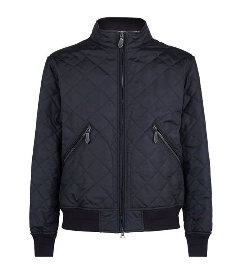 burberry blue bomber jacket|burberry quilted jacket men.